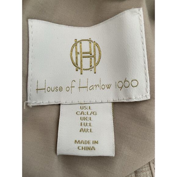 House of Harlow 1960 Jacket Blazer Double Breast Plaid Stretch - Picture 10 of 11